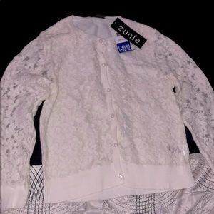 Women’s flower pattern ivory long sleeve